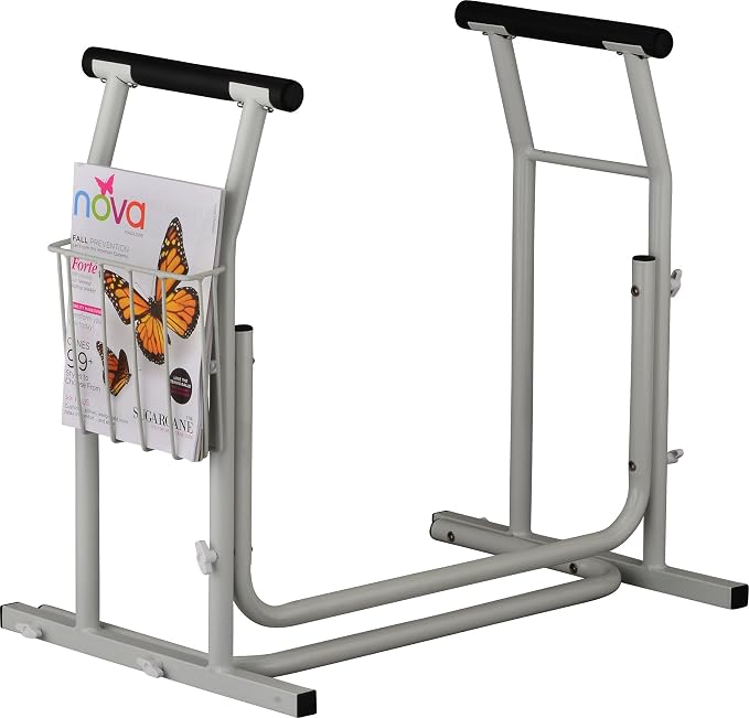 NOVA Toilet Safety Support Frame, Bathroom Assist Handrails, Lightweight Aluminum, 300 lb Weight Capacity