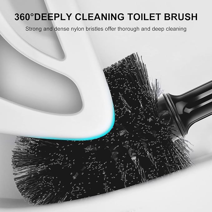 SetSail 3 Packs Toilet Brush and Plunger Set, Semi-Hidden Toilet Plungers | Heavy Duty Toilet Bowl Brush and Holder for Bathroom Toilet Plunger and Brush Set for Deeply Cleaning