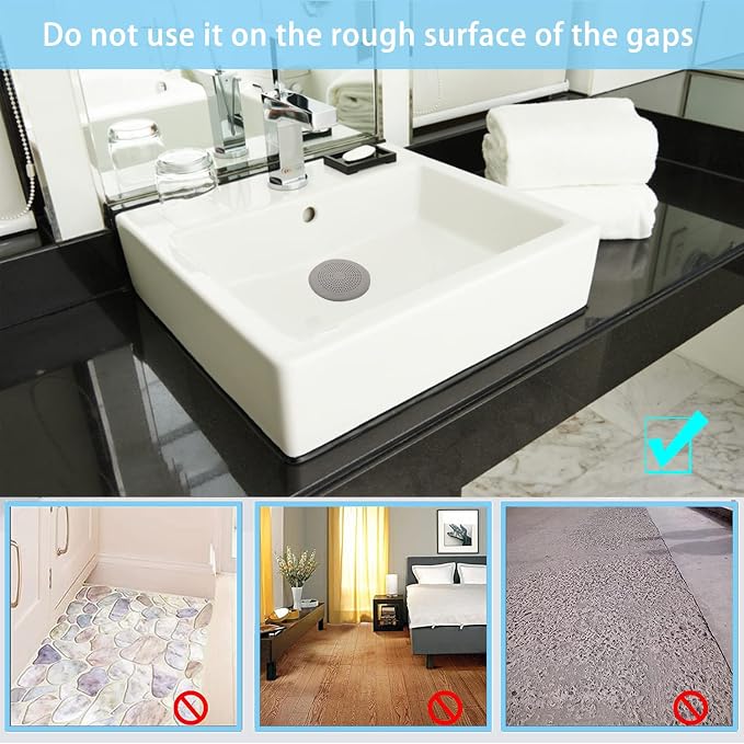 Drain Hair Catcher Durable Silicone Hair Stopper Shower Drain Covers Easy to Install and Clean Suit for Bathroom Bathtub and Kitchen (New Grey 4Pack)