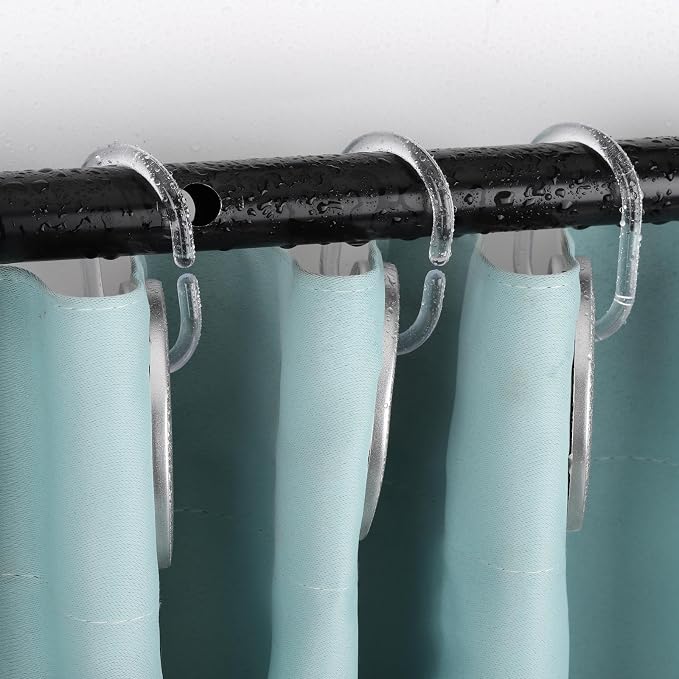 48Pcs Plastic Shower Curtain Hooks C Shaped Shower Curtain Clear Rings