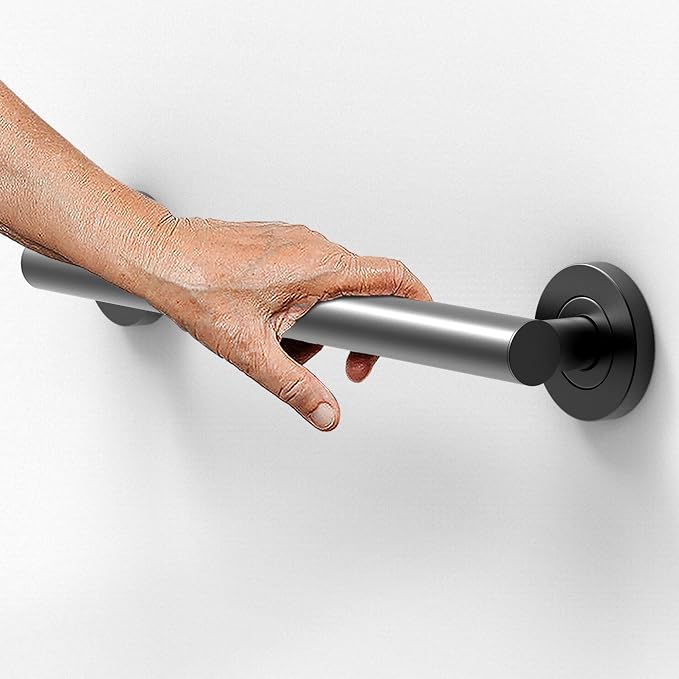 Bath, Shower and Toilet Safety Grab Bar for Seniors and Handicaps, ADA Compliant Mobility Aid Balance Assist Handle, Stainless Steel