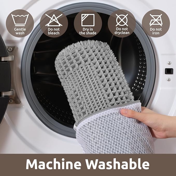 AMOAMI Waffle Bath-Mat, Absorbent Bath Mats for Bathroom Non Slip, Machine Washable Bathroom Rugs with Tassels Ultra Soft Boho Bath Rugs for Floor 24"x36" Grey