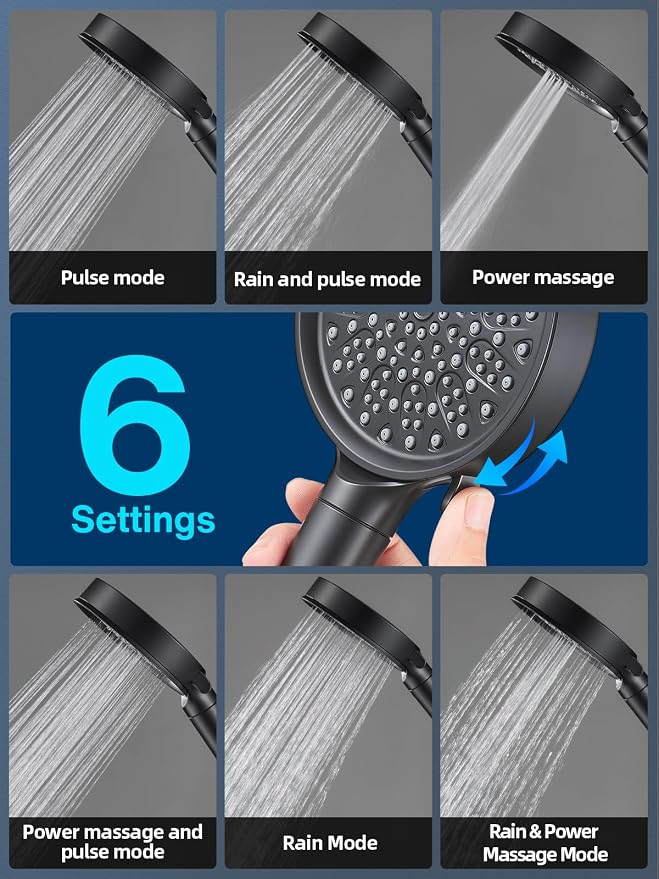 Cobbe Filtered Shower Head with Handheld - Filters Over 99% Of Chlorine | 2.0 Carbon Shower Head Filter System - Water Softener Filters Beads for Hard Water - Reduces Dry Itchy Skin, Chrome