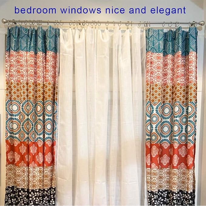 LLPJS 60 Pack Metal Curtain Rings with Clips, Curtain Clip Rings Hooks for Hanging Drapery Drapes Bows, Curtain Rod Rings 1.5 inch Interior Diameter, Gold