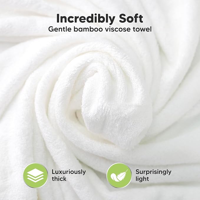 KeaBabies Hooded Baby Towel for Newborn, Baby Bath Towels (Fox, 30x30) | Viscose Derived from Bamboo, Large Baby Towels with Hood, Boys, Girls, Toddler, Soft Absorbent Baby Bath Essentials