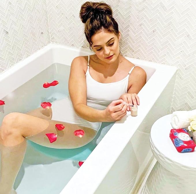Luxury Body Stopper, Anti-Slip Spa Accessory, Holds Reclined Position in Bath to Fully Release Tension, Bathe Comfortably Hands Free, and Keep Your Hair Dry. Recline, Relax, Stay Put!