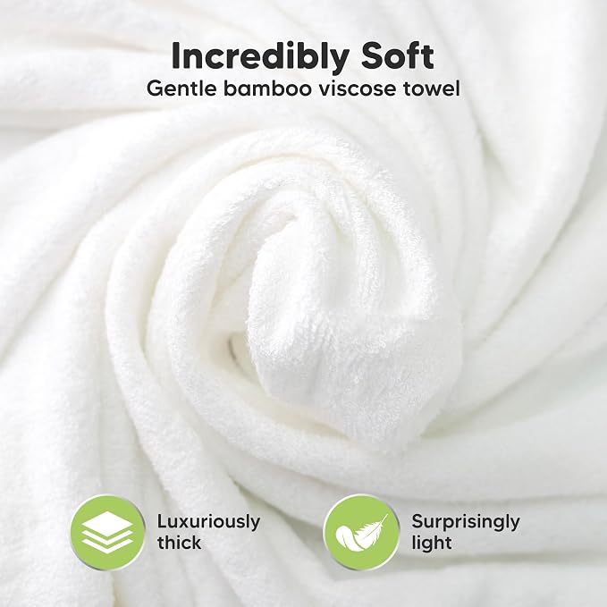 KeaBabies Hooded Baby Towel for Newborn, Baby Bath Towels (Dog, 30x30) | Viscose Derived from Bamboo, Large Baby Towels with Hood, Boys, Girls, Toddler, Soft Absorbent Baby Bath Essentials