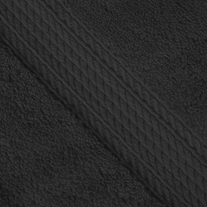 Superior Egyptian Cotton Ultra Plush & Absorbent, 3 Piece Set, Black | Quick Dry, Soft Luxury Towel Set, Bath Essentials, Guest Bath, Spa, 1 Bath, 1 Hand, 1 Face Towels, Madeline Towels