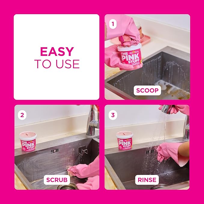 Stardrops The Pink Stuff Miracle Cleaning Paste & Sqeezy Scrubber Bundle