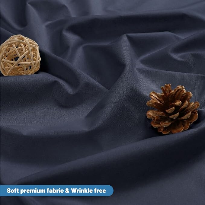 1 Pack Water-Repellent Fabric Shower Curtain Liner, 72x84 Blue | 100% polyester, 3 Magnets, Rustproof Grommets & Weighted Hem, quick-dry, machine washable, hotel quality for bathroom