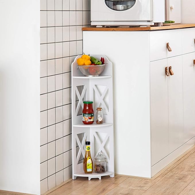 J JINXIAMU Corner Shelf Small Bathroom: Frees Up 65% Bath Space for Renters