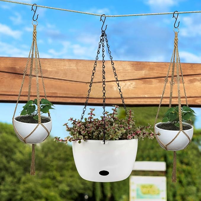 12 Pack 5 Inch S Hooks for Hanging, Heavy Duty S Hooks with Safety Buckle | Metal S Shaped Hanger Hooks for Hanging Kitchen Utensil, Cups Pots Pan Closet Plants Purse Bags Hats(Black)
