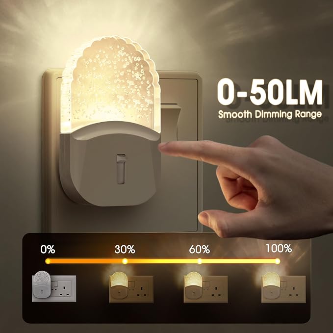 LED Night Light,Baby Night Lights[4 Pack],Plug in NightLight | Auto Dusk to Dawn Sensor,Adjustable Brightness,NightLights for Kids Bathroom Bedroom Nursery Room,Soft White 3000K
