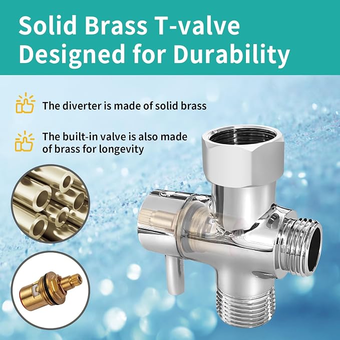 BARROCK Bidet Sprayer for Existing Toilet, Advanced Handheld Ergonomic Jet Spray Set with Precision Water Pressure Control for Muslim Shower/Feminine Hygiene/Pet Cleaning, Bruhsed Nickel