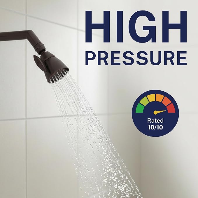 HammerHead Showers® Solid Metal 2 Inch High Pressure Shower Heads - OIL RUBBED BRONZE – 2.5 GPM Shower Heads High Pressure - High Flow Shower Head with ADJUSTABLE SPRAY PATTERN - Fixed Shower Head