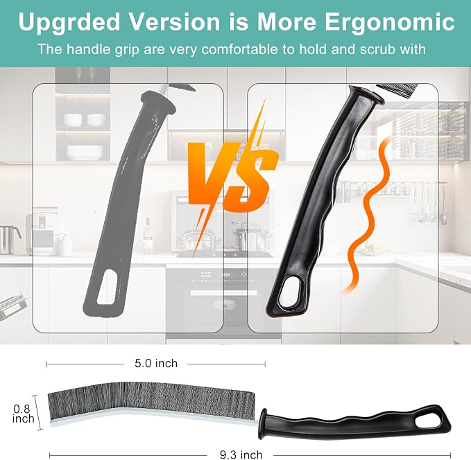 Crevice Cleaning Brush，Hard-Bristled Grout Brush，2026 New Multifunctional Gap Cleaning Brush Tool，Dead Corners Brushes for Bathroom Kitchen Tiles Window Door Slots，3pcs