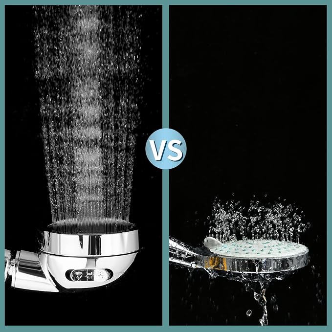Marbrasse High Pressure Shower Head with Hose and Holder, 3-Settings Handheld Showerhead with Push Switch and Button to Control Water Flow for Saving Water,Removable Camper Shower Head