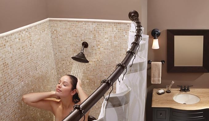 Moen SR2100OWB Shower Curtain Rings, Pack of 24, Old World Bronze