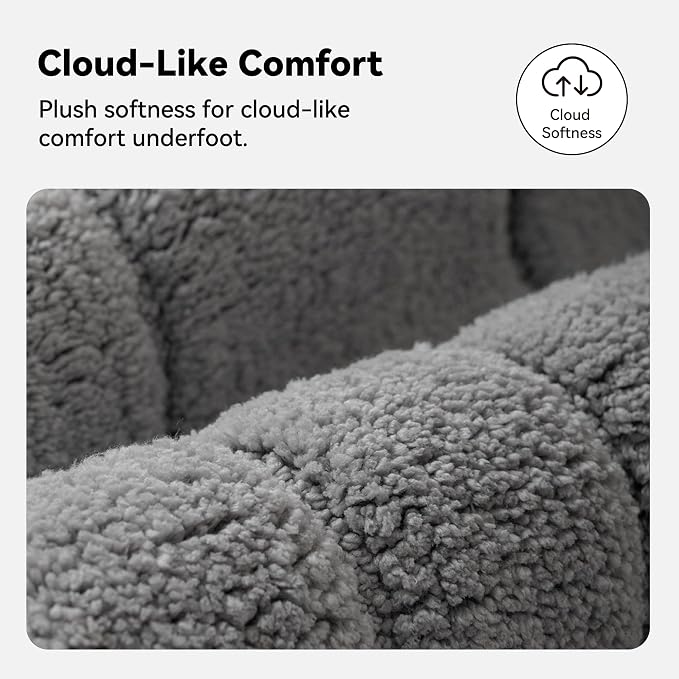 GRANNY SAYS Dark Grey Bathroom Rug 36" x 24", Non-Slip Microfiber Bath Mat | Ultra-soft, durable TPR backing for reliable grip, fast water absorption, machine washable for Vanity, Shower, Tub