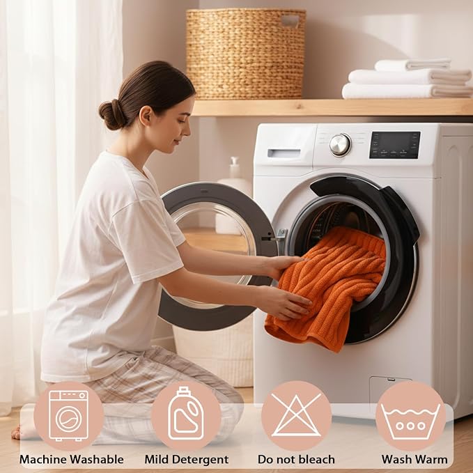 2 Piece Bath Sheets, 40"x80" Bath Towels, Burnt Orange | Extra-large size, Quick dry, Highly Absorbent, Lint Free，shower towels for bathroom gym spa，Big and Tall users