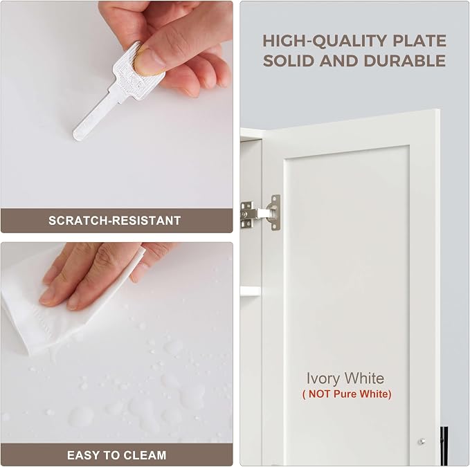 Furnaza 48" W Wall Cabinets for Laundry Room with Adjustable Shelf | White Upper Kitchen Wall Mounted Cabinets With Two Shaker Doors for Bathroom,Garage,12"D x 22"H,Floating Hanging Storage