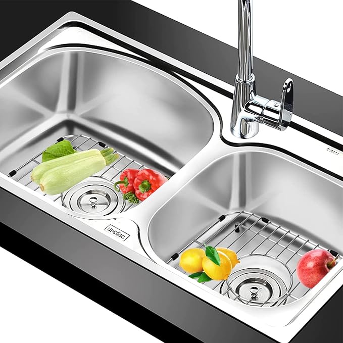 Orgneas Sink Protectors for Single Bowl Kitchen Sink Centered Drain | 304 Premium Stainless Steel Sink Bottom Grid Insert Sink Grate Drying Rack 12.5"x10.5", 1 Pcs