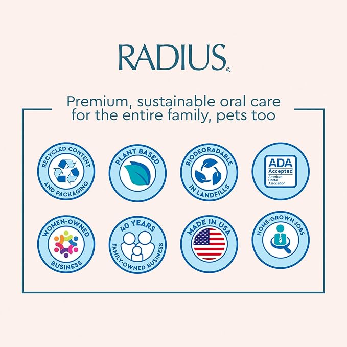 RADIUS Toothbrush Travel Case for Standard Brush, BPA-Free Recycled Plastic, Portable for Bathroom, School, Home, Camping (White, 8.25H - 1.38W - 1.75L (in))