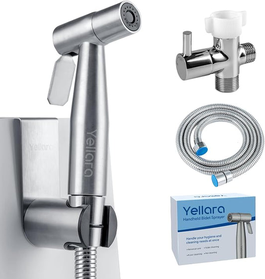 Handheld Bidet Sprayer for Toilet - Feminine Wash, Toilet Cleaning - Stainless Steel, Adjustable Water Pressure, Easy Installation