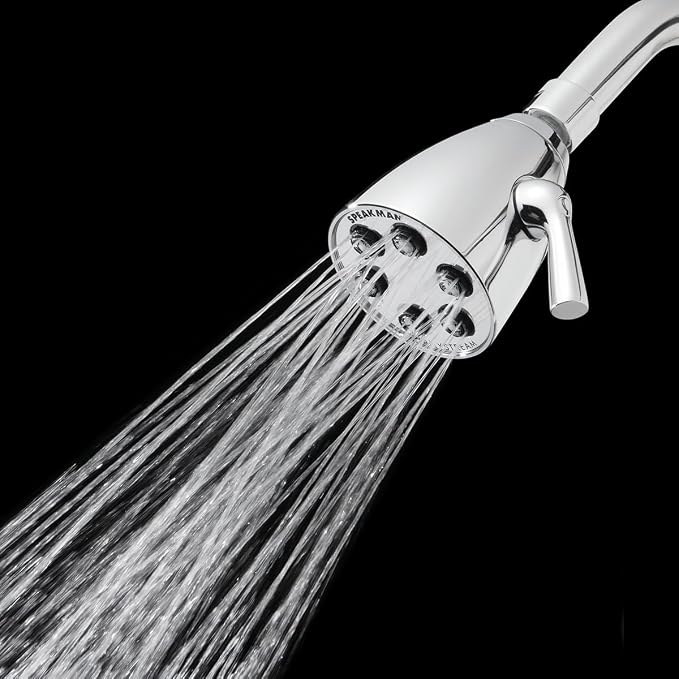 Speakman, Satin S-2252-AB-E2 Signature Brass Icon Anystream Adjustable Shower Head, 2.0 GPM