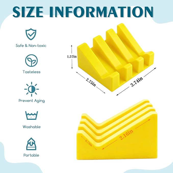 Self Draining Soap Dish Holder,Silicone Soap Dish,for Bathroom,Kitchen, Sponges，Can Extend Soap Life，Keep Soap Bars Dry and Easy Cleaning (Yellow,1-Pack)