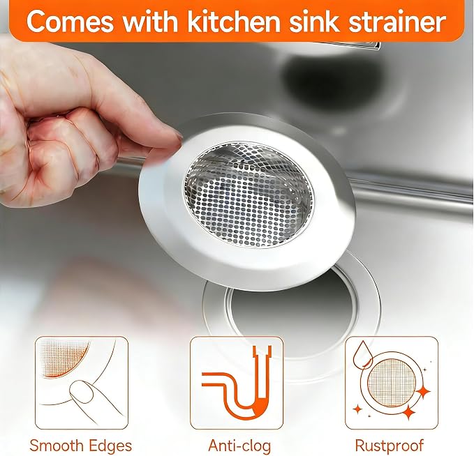 Sink Rack for Bottom of Sink, Stainless Steel Sink Protector, Scratch Prevention, Drainage Support, Stainless Steel, 23 * 13 inch