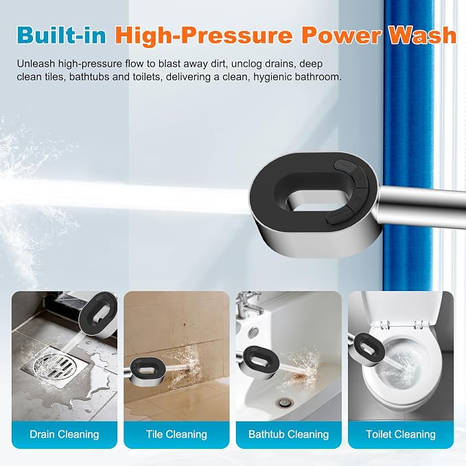 Hibbent Filtered Handheld Showerhead with 3 Filters, 5 Sprays Shower Head | Chrome High Pressure Shower Heads, Brass Holder & 71" Metal Hose, Water Soft Filter Remove Chlorine, Reduce Dry Itchy Skin