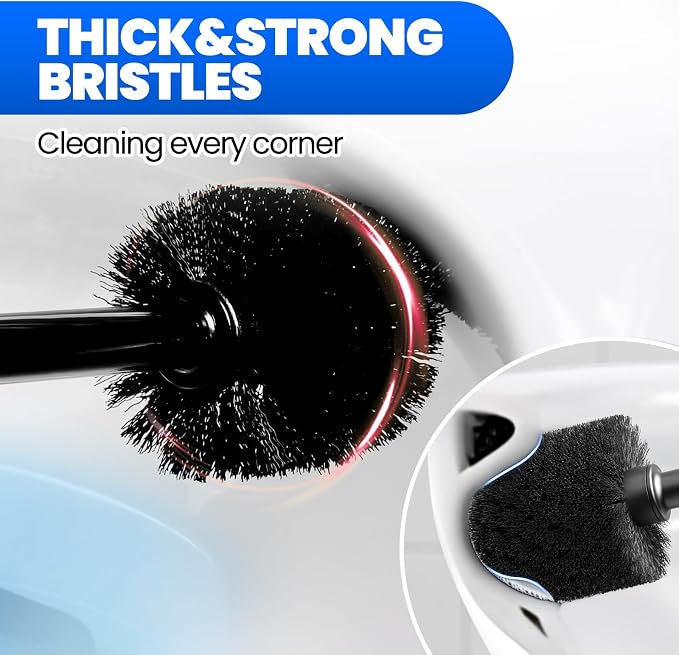 4in1 Toilet Plunger and Brush Set - Home Bathroom Cleaning Tools | 21", Groove Gap Brush, Cleaning Gloves, Heavy Duty Toilet Bowl Cleaner, Apartment Must Haves Bathroom Decor Accessories