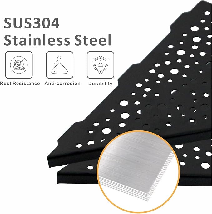 WELLUP Shower Corner Shelf 2 Pack,10" Shower Shelf for Tiled Wall Black | 304 Stainless Steel Corner Shower Shelf,Shower Corner Shelf for 90°Tiled Wall,15 lbs Capacity,Hollowed Drainage,Easy Install