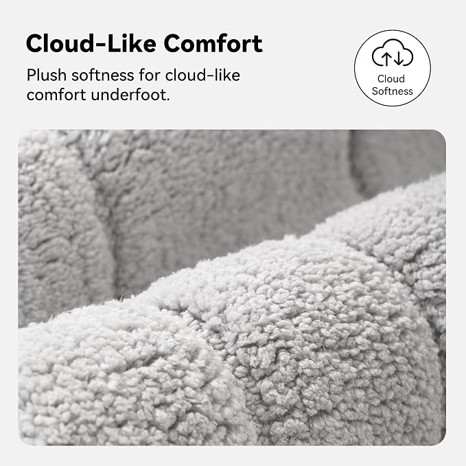 GRANNY SAYS Gray Bathroom Rug 16" x 24", Non-Slip Microfiber Bath Mat | Ultra-soft, with durable TPR backing for reliable grip, fast water absorption, machine washable for small bathroom spaces