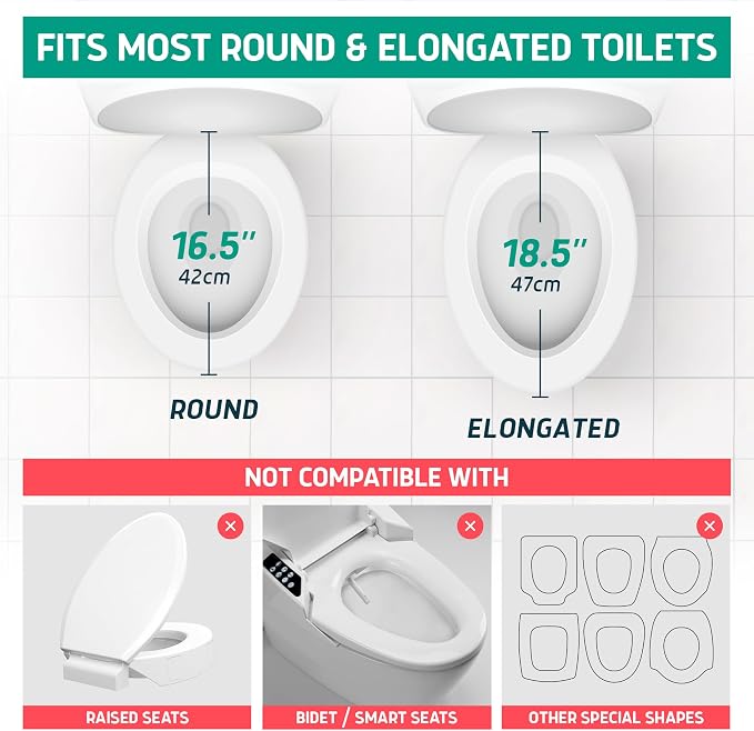 Lunderg Padded Toilet Seat Riser for Seniors - Adds 3 Inches. Universal Fit | FIRM Raised Toilet Seat Cushion with High-Density Foam for Enhanced Comfort & Elevation. Post-Surgery Must Have (Blue)