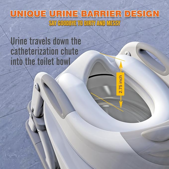 Potty Training Toilet for Toddlers, 2-in-1 Potty Training seat, Anti-Slip | SKYROKU, Fits Round & Elongated Toilets, 6 Heights, Splash Guard, Foldable, Holds 200+ lbs, Step Stool, Dishwasher Cushion