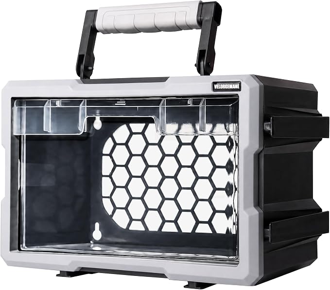 Modular Stackable Storage Organizer, 1 Clear Drawer Unit with Removable Handle, Interlocking Design, Wall-Mount Back Panel for Small Parts Storage