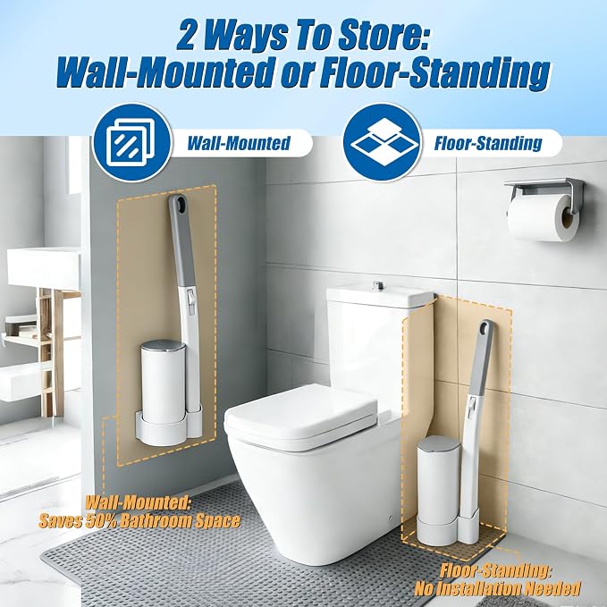 120 Count Disposable Toilet Brush Refills Pads for Most Toilet Wands | Prefilled Cleaning Deep-Scrubbing Toilet Pads, 3-Layer Sponge, For Bathroom Cleaning, Sinks, Tubs & Floor Drains