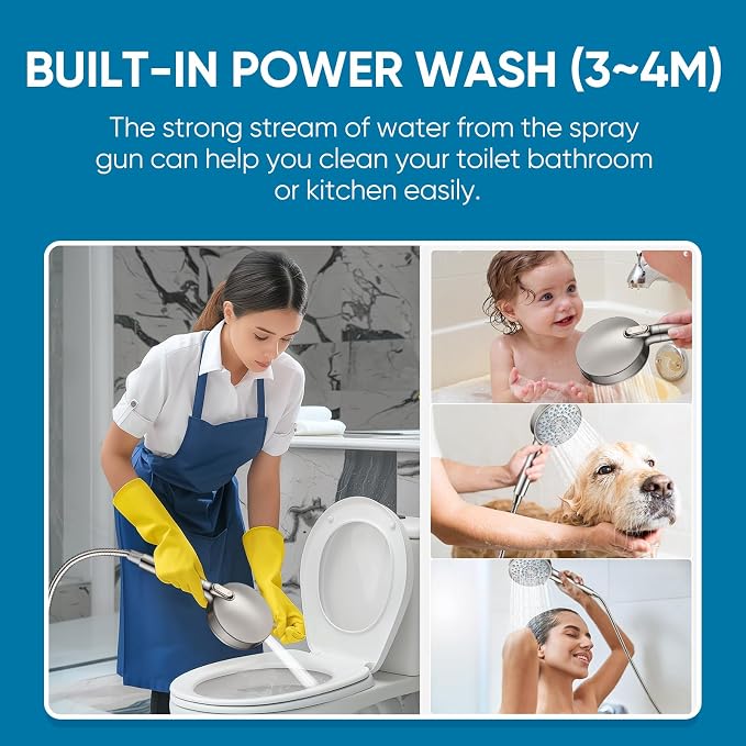 Cobbe Filtered Shower Head with Handheld, Water Softener for Hard Water | Upgraded High Pressure 7 Spray Mode Shower Head with Filters - Remove Chlorine - Reduces Dry Itchy Skin, Brushed Nickel
