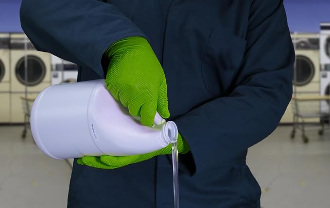 GLOVEWORKS Green Nitrile Gloves 8 Mil Heavy Duty Texture Chemical Resistant | Mechanic and Cleaning Gloves, Suitable for Heavy Duty Industrial Use, Chemical Resistant, HIgh-Visibility Color, Bulk Options