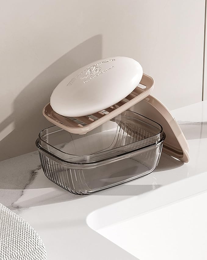 PEISAINOX Travel Soap Case, Leakproof Soap Container with Lid, Portable Bar Soap Holder for Traveling, Soap Dishe for Bathroom, Shower, Gym, School, Camping, Vacation, Outdoor,Travel Essentials