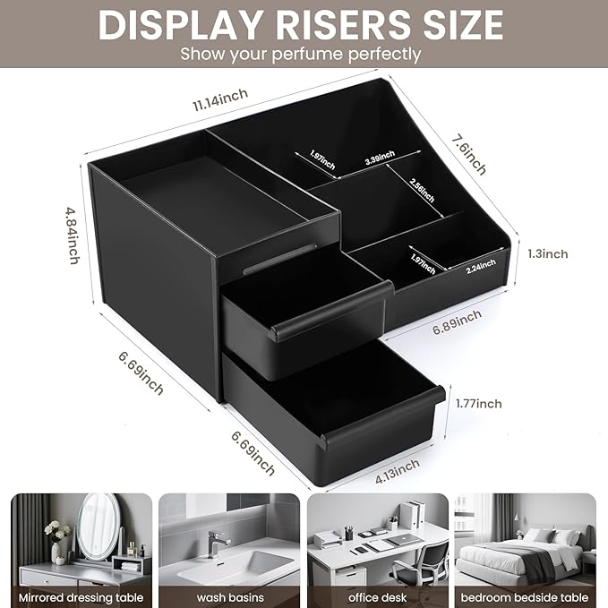 Cologne Organizer for Men,Cologne Stand,Bathroom Organizer,Mens Room Decor | Cologne Organizer,Dresser & Desk Storage, Bathroom Organizers and Storage,Perfume Tray,Men Accessories,Gifts for Men