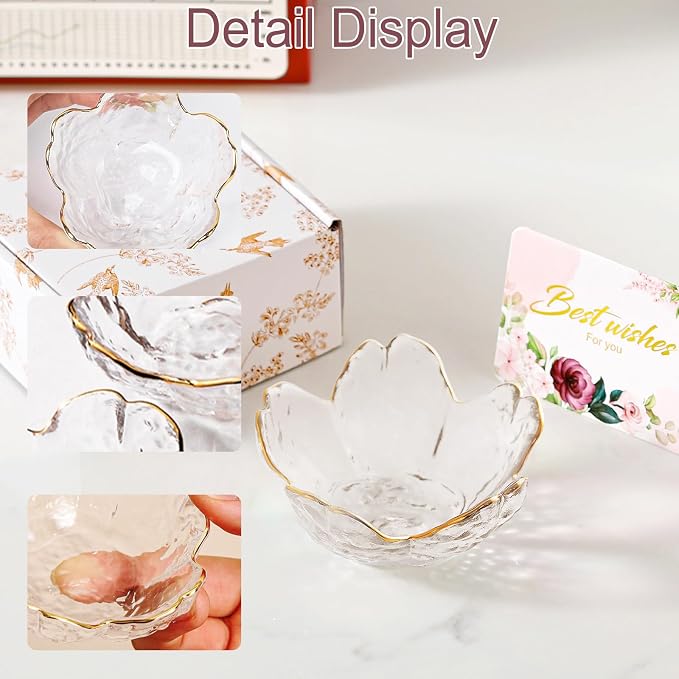Birthday Gifts for Women Jewelry Dish Glass Ring Dish Holder Jewelry Tray Cute Vanity Organizer Room Decor Jewellery Tray Crystals Trinket Dish Nightstand Bedroom Decor Christmas Friendship Gifts