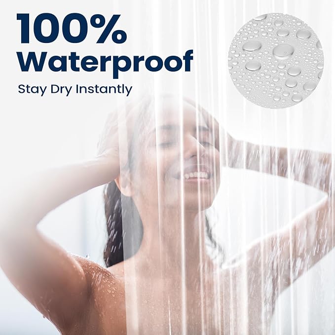 downluxe Shower Curtain Liner, PEVA Plastic Shower Liner with 3 Magnets, 72" x 72" Waterproof Bathroom Curtain, Clear, 2 Pack