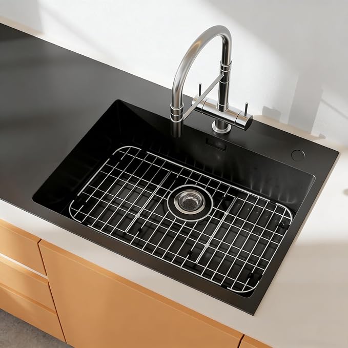 Sink Rack for Bottom of Sink, Stainless Steel Sink Protector, Scratch Prevention, Drainage Support, Stainless Steel, 23 * 13 inch