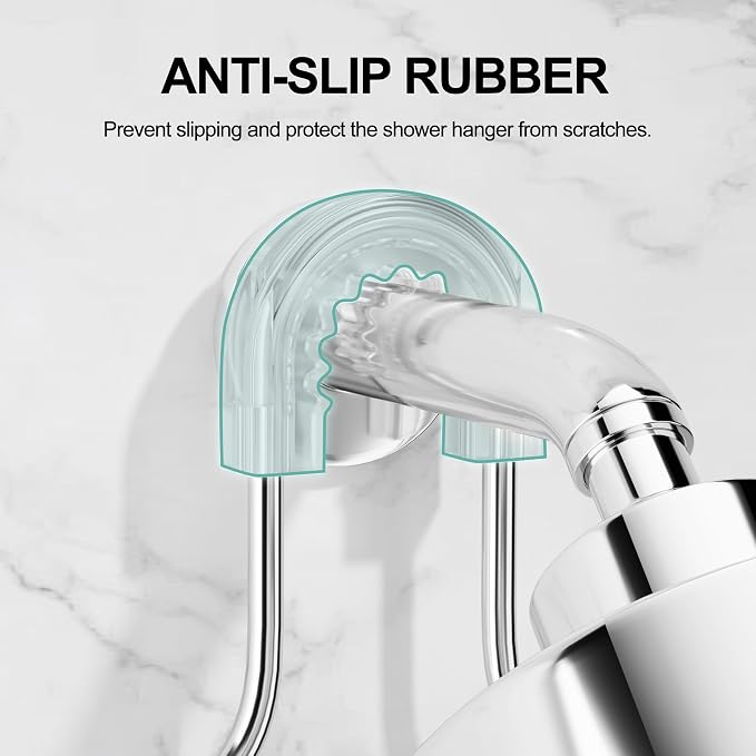 SRIWATANA Shower Caddy Hanging, Shower Organizer with Razor Hooks, Chrome | Rustproof Shower Rack, No Drilling Shelves Over Shower Head, Anti-Swing Scution Install, Bathroom Holder for Sponge Loofah