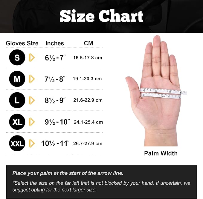Heavy Duty Black Nitrile Gloves, 6 Mil, Fully Textured, Mechanic Disposable Gloves, Latex Free, Powder Free