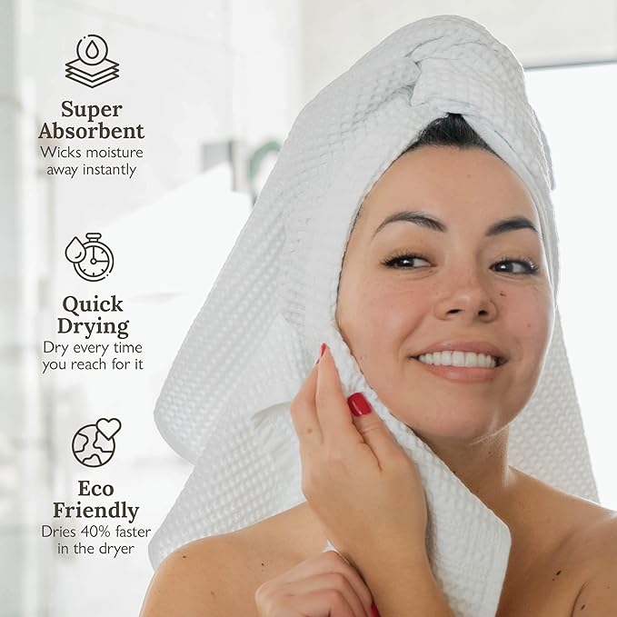 GILDEN TREE Waffle Bath Sheet Large Bath Towels Quick Dry Thin Body Towels, 40x80 Oversized Bath Towels for Adults, Classic Style (Seafoam)