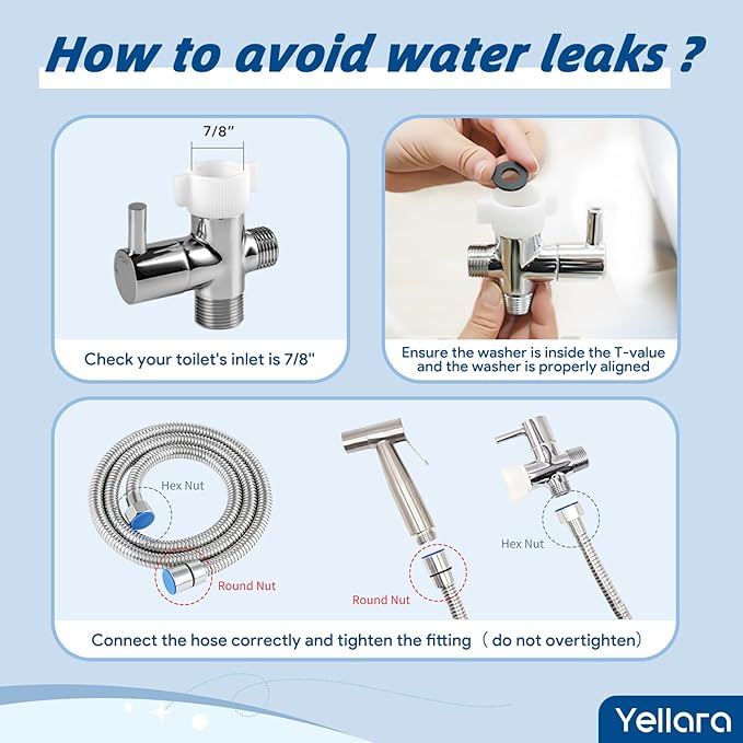 Handheld Bidet Sprayer for Toilet - Feminine Wash, Toilet Cleaning - Stainless Steel, Adjustable Water Pressure, Easy Installation